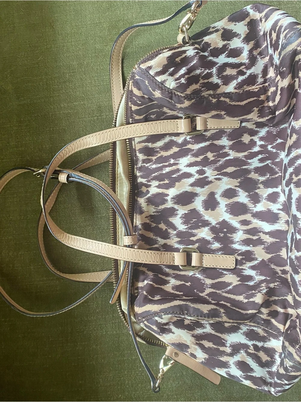 kate spade Leopard Print Bow Satchel - Brown, Tan